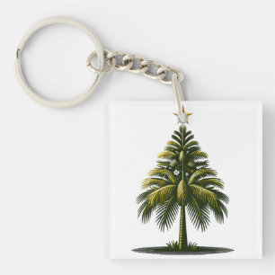 Porte-clefs Palmier de Noël, Beach Aloha Noël