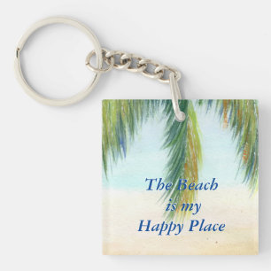 Porte-clefs Palmier par jour ensoleillé sur la plage