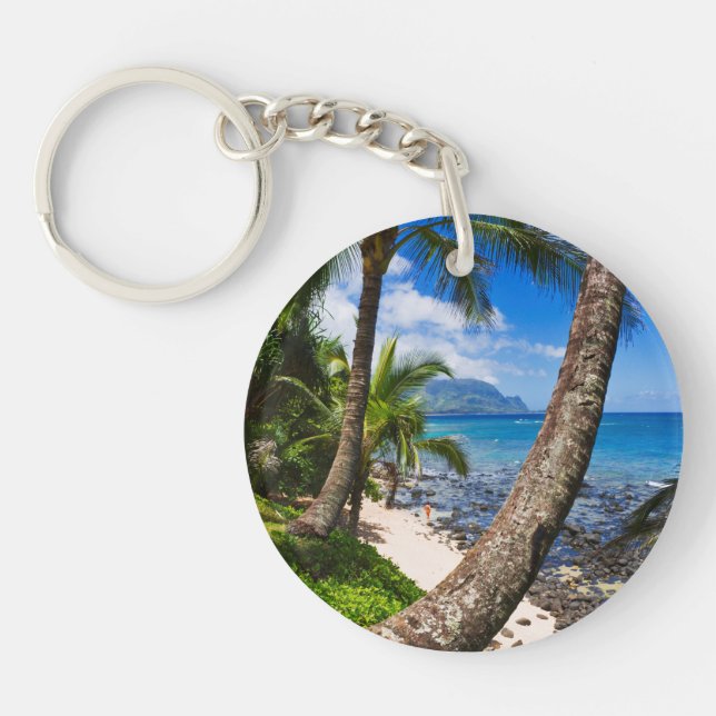 Porte-clefs Palmiers Le Long De La Plage D'Hideaways (Devant)