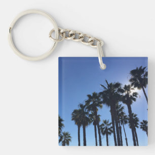 Porte-clefs Palmiers Océan Été Bleu Couleur Photographie