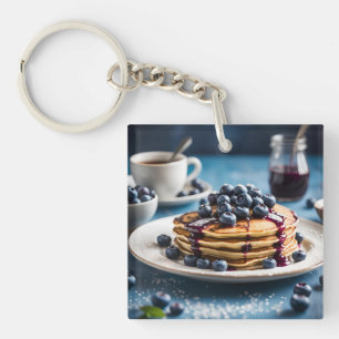 Porte-clefs Pancakes aux bleuets