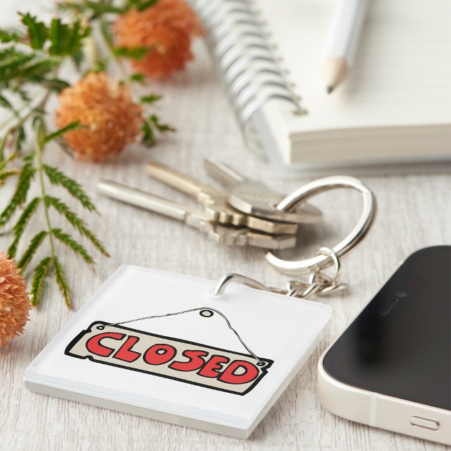 Porte-clefs Pancarte de porte d'entreprise fermée (Créateur téléchargé)