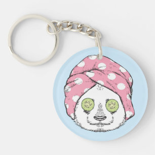 Porte-clefs Panda au spa