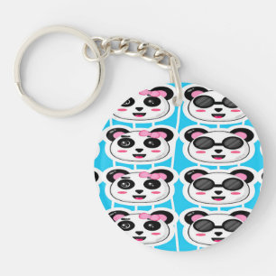 Porte-clefs Panda bleu