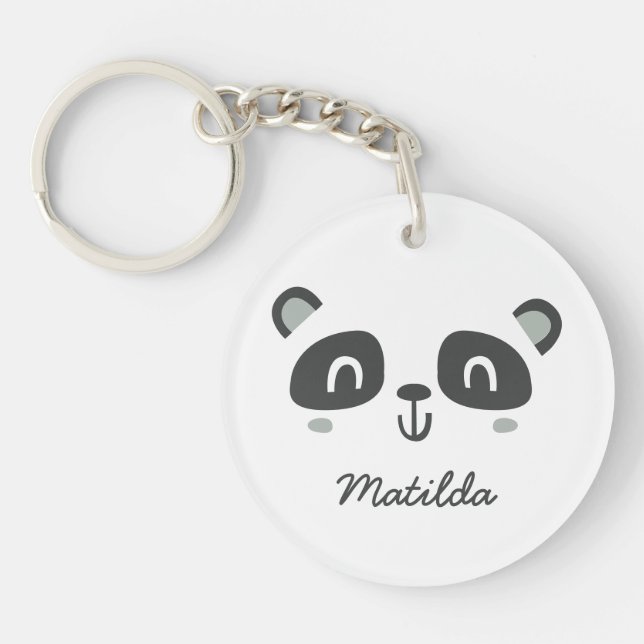 Porte-clefs Panda de caractère mignon design pour enfants (Devant)