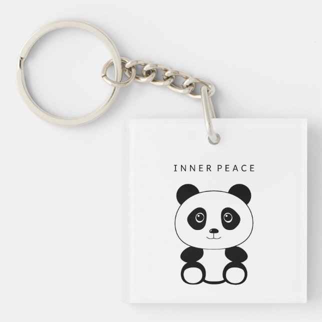 Porte-clefs Panda de paix intérieure (Devant)