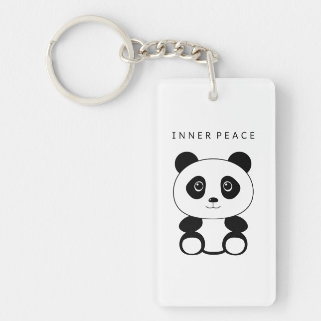 Porte-clefs Panda de paix intérieure (Devant)