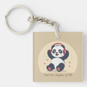 Porte-clefs Panda Musique Mignon