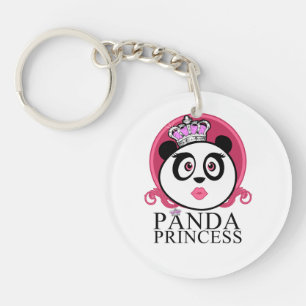 Porte-clefs Panda Princesse Panda Reine Couronne