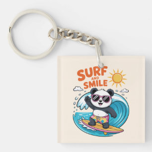 Porte-clefs Panda Surf Sourire Enfant Été
