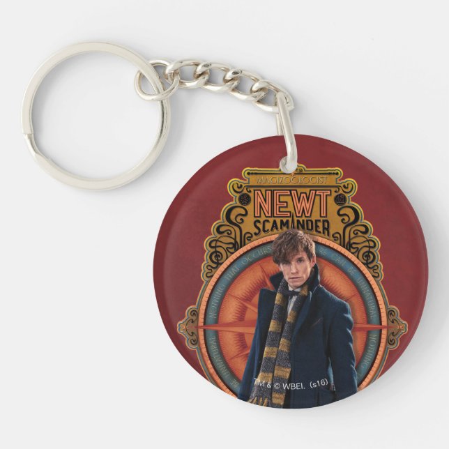 Porte-clefs Panneau Art nouveau permanent NEWT SCAMANDER™ (Devant)
