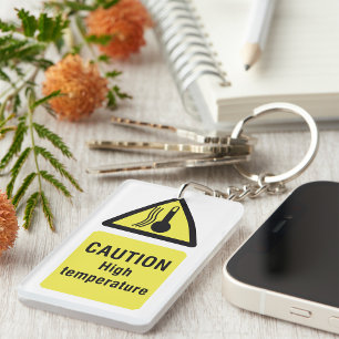 Porte-clefs Panneau d'avertissement de température élevée