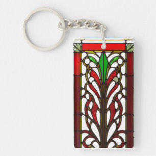 Porte-clefs Panneau de verre élégant teinté 