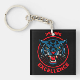 Porte-clefs Panneau en bois Panther Driving Excellence