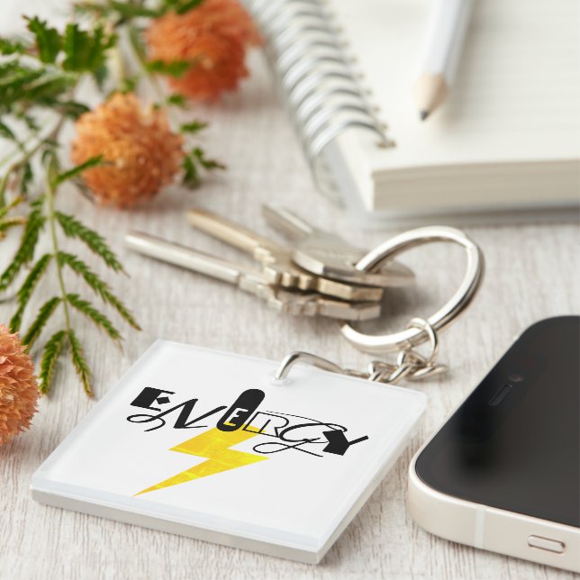 Porte-clefs Panneau Énergie (Devant Droit)