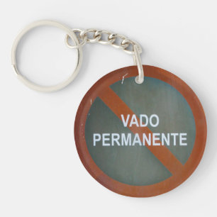 Porte-clefs Panneau Grungy Street Vado Permanente