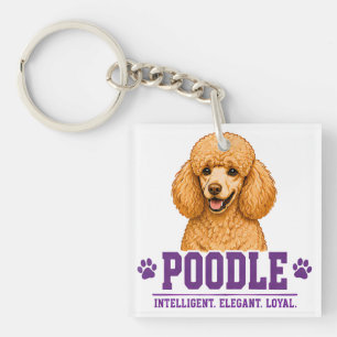 Porte-clefs 🐾 Panneau pour Amoureux de Caniches 🐾