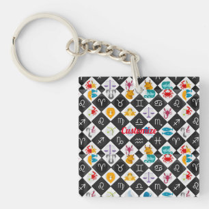 Porte-clefs Panneau solaire Zodiac Calendrier Astrologie Thund