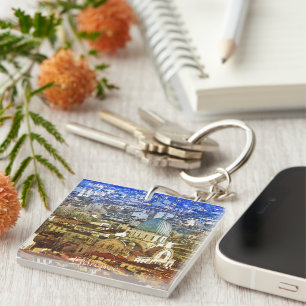 Porte-clefs Panorama de Florence, Italie Aimant Photo Flexible