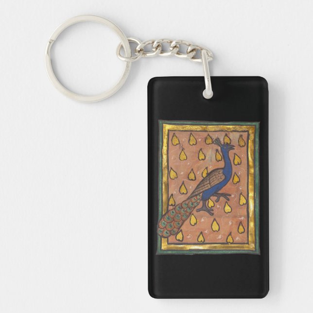 Porte-clefs Paon du bestiaire médiéval c. 1270 (Devant)