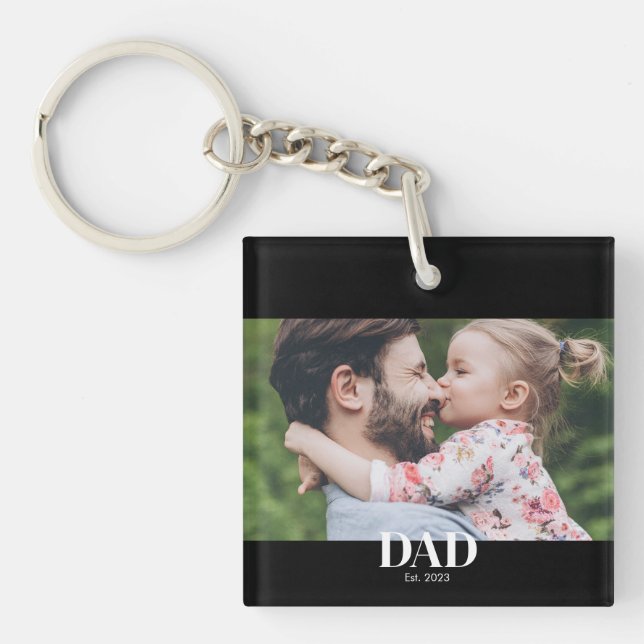 Porte-clefs Papa a établi la photo (Devant)