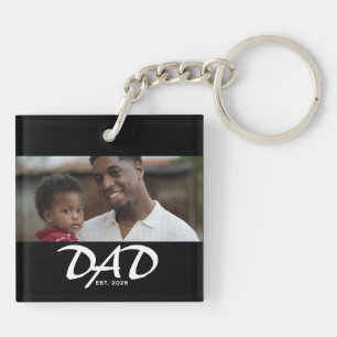 Porte-clefs Papa a établi une photo audacieuse moderne