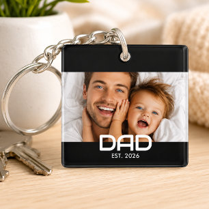 Porte-clefs Papa a établi une photo moderne et audacieuse
