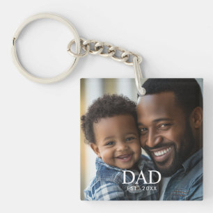 Porte-clefs Papa a établi une photo simple moderne