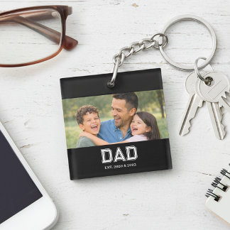 Porte-clefs Papa a établi une typographie moderne de photo cad