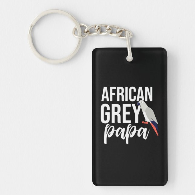 Porte-clefs Papa de perroquet gris africain (Devant)