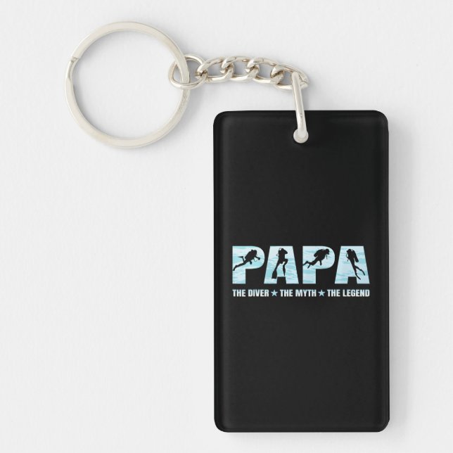 Porte-clefs Papa Diver Mythe Légende Plongée plongée plongée p (Devant)