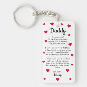 Porte-clefs Papa du Coeur mignon pour être un poème de bosse