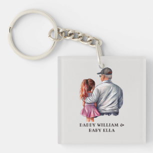 Porte-clefs Papa et fille personnalisés