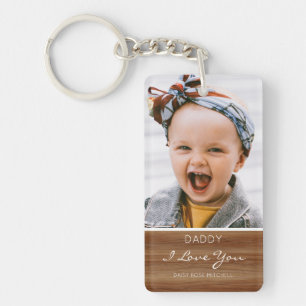 Porte-clefs Papa I Love You Rustic Wood Effect Porte - clé ph