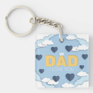 Porte-clefs Papa Je t'aime, Porte - clé cadeau fête des pères