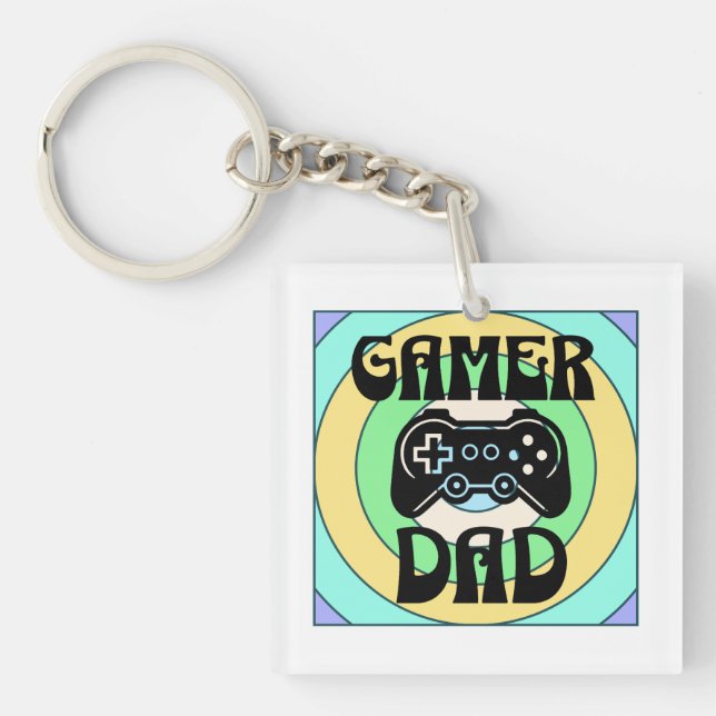 Porte-clefs Papa joueur (Devant)