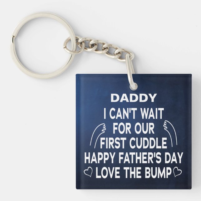 Porte-clefs Papa, le père qui attend le sonogramme d'un bébé p (Devant)