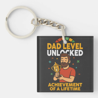 Porte-clefs Papa Niveau Déverrouillé - Drôle cadeau du Père