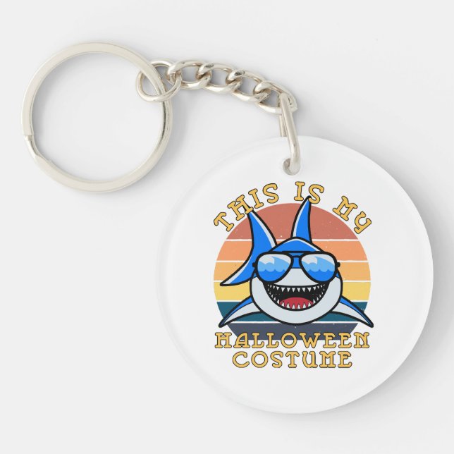 Porte-clefs Papa Requin Soleil Couchant Épouvantable Drôle (Devant)