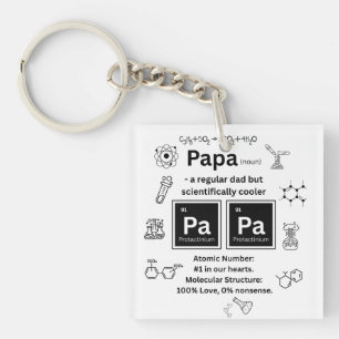Porte-clefs Papa scientifique drôle Fête des pères PaPa