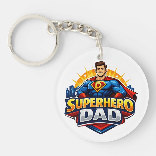 Porte-clefs Papa Super-héros (Devant)