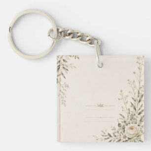 Porte-clefs Papeterie de mariage au charme botanique naturel