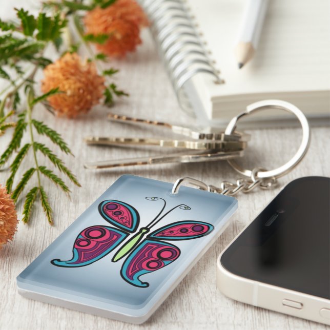 Porte-clefs Papillon   (Devant droit)