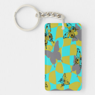 Porte-clefs Papillon Abstrait Coloré