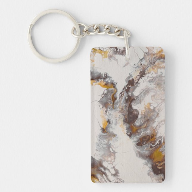 Porte-clefs Papillon - acryl abstrait (Devant)