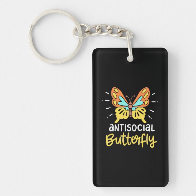 Porte-clefs Papillon antisocial (Devant)