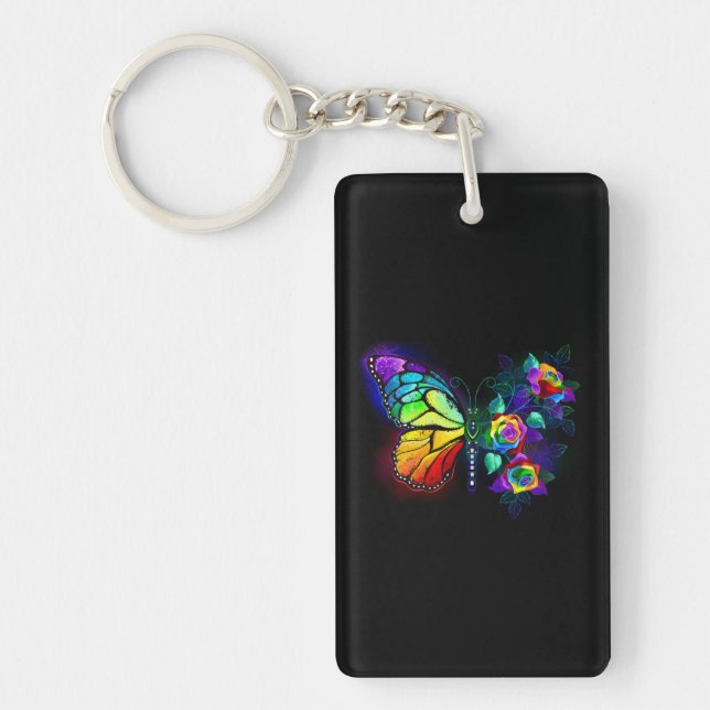 Porte-clefs Papillon arc-en-ciel (Devant)