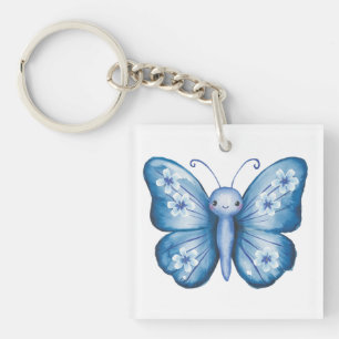 Porte-clefs Papillon bleu