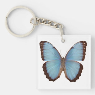 Porte-clefs Papillon bleu Morpho