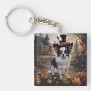 Porte-clefs Papillon Citrouille Halloween effroi